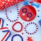 Patriotic Crystal Beads, 1000PCS Red White Blue Bead for Jewelry Making, 4th of July American Patriotic Glass Beads 4/6/8 mm Craft Beads for Independence Day Bracelets Necklace Earrings